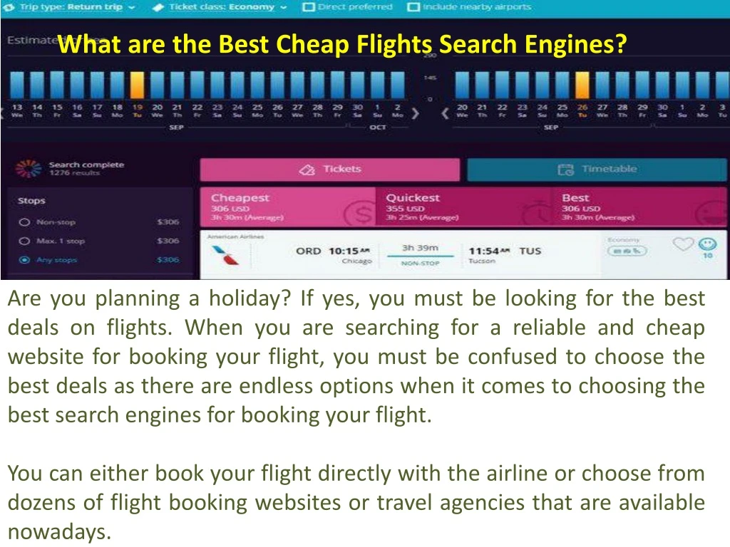 what are the best cheap flights search engines