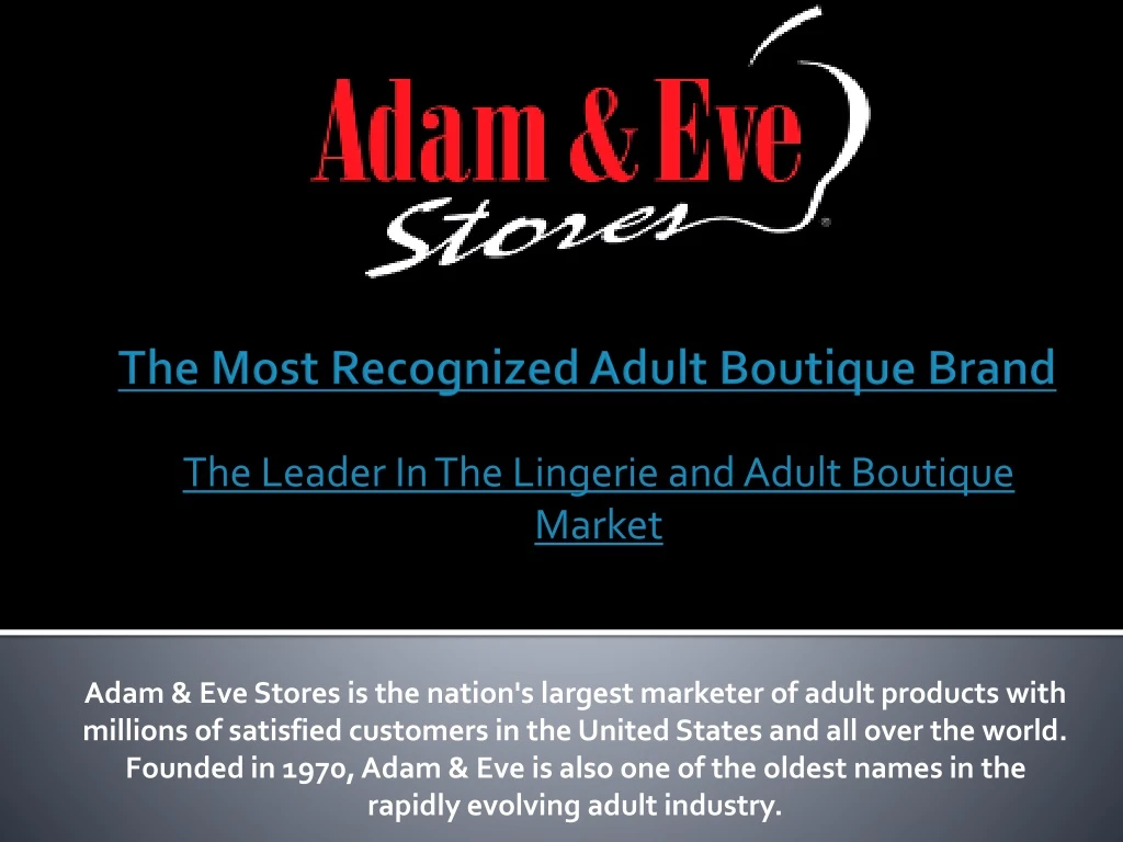the most recognized adult boutique brand