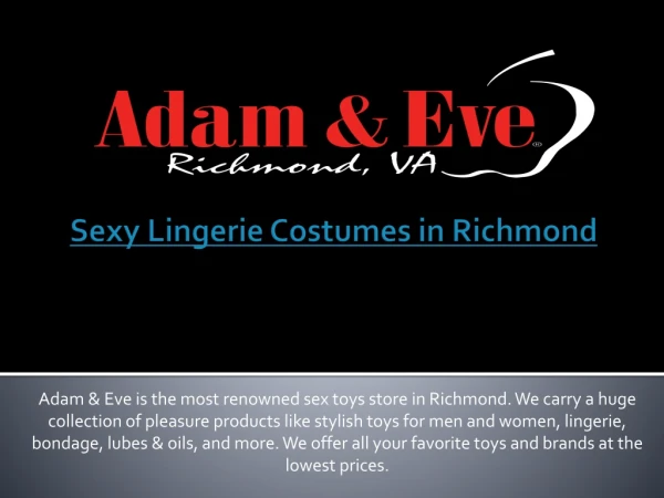 Sexy Lingerie Costumes in Richmond