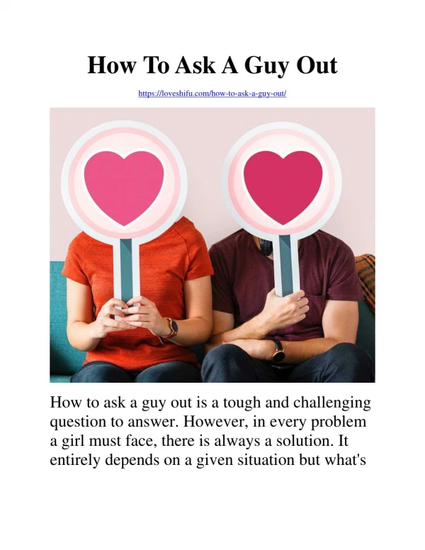 How to Ask a Guy Out