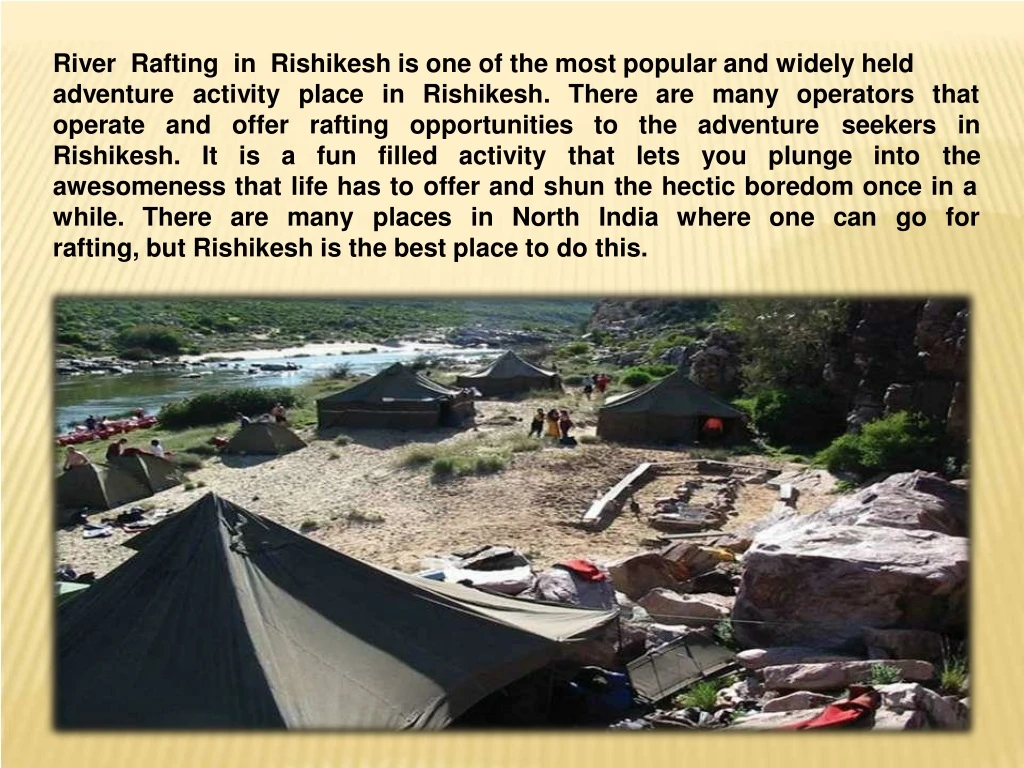 river rafting in rishikesh is one of the most