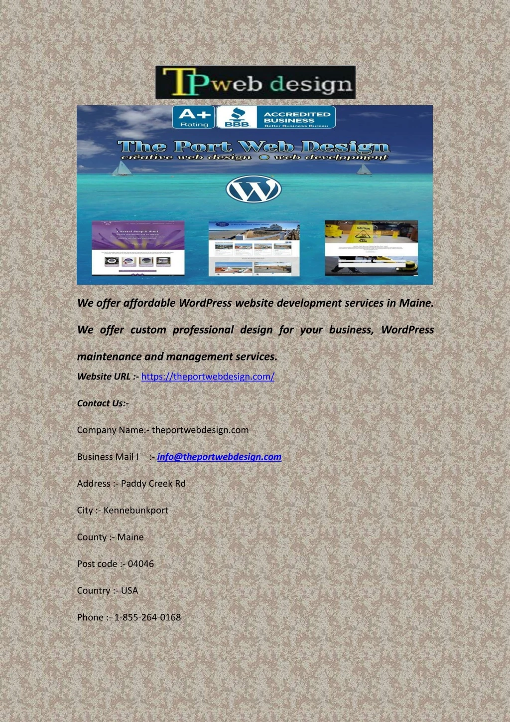 we offer affordable wordpress website development