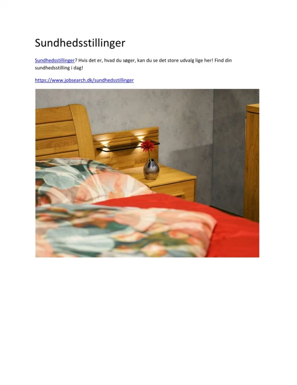 sundhedsstillinger