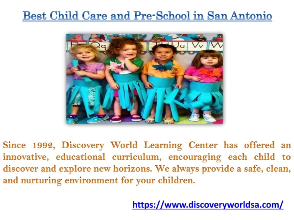 Best child care and pre school in san antonio