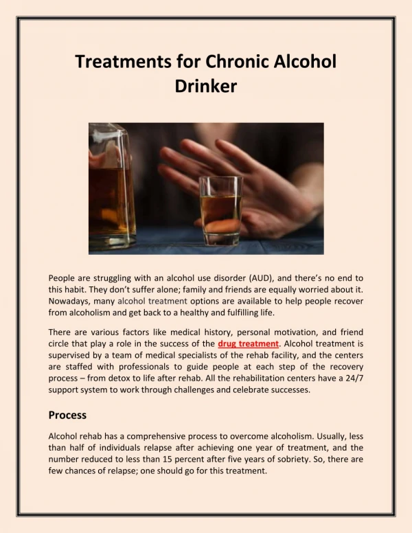 Efficient Alcohol Treatment Options