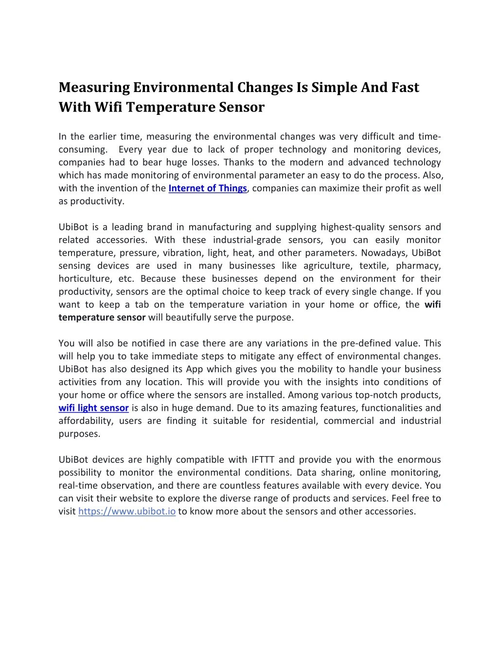 measuring environmental changes is simple