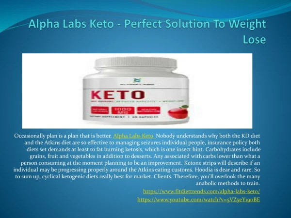 Alpha Labs Keto - Solution That Gives A Slim Looks