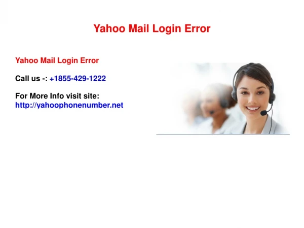 How to Fix 1855-429-1222 Yahoo Mail Error Login ?