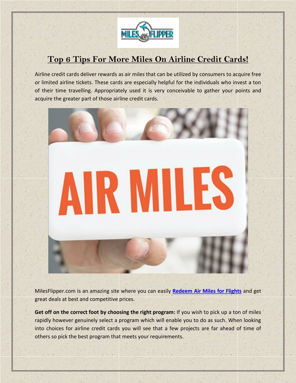 top 6 tips for more miles on airline credit cards