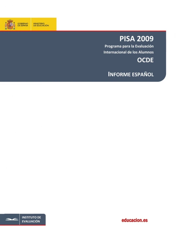 pisa 2009 programa para la evaluaci