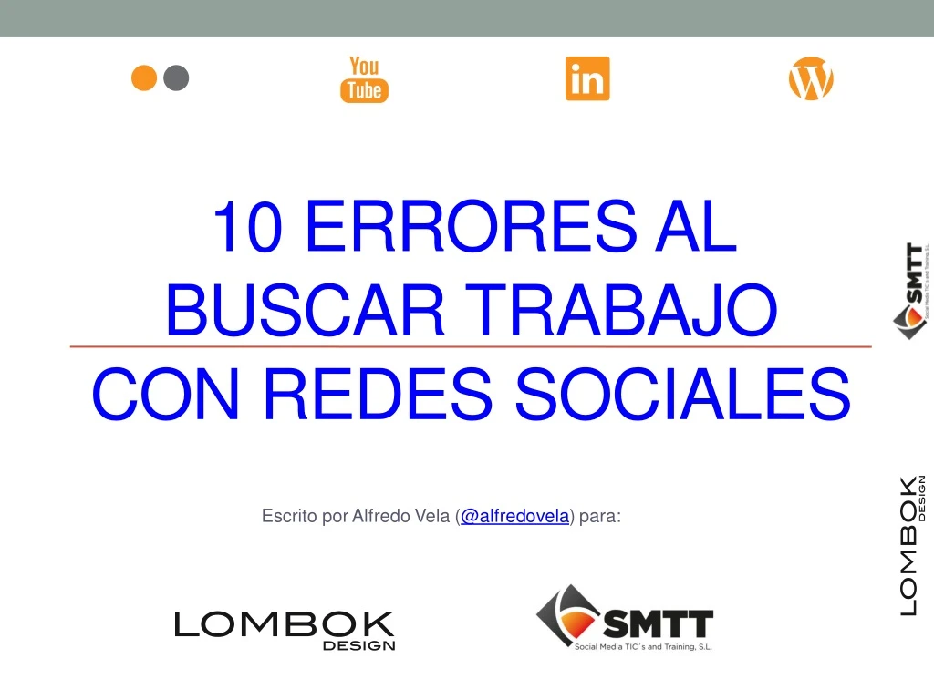 10 errores al buscar trabajo con redes sociales