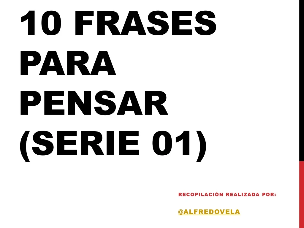 10 frases para pensar serie 01