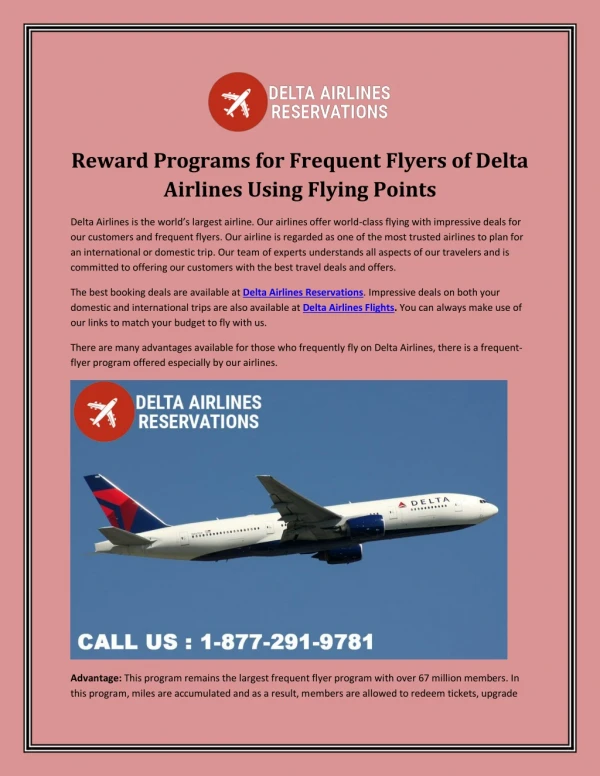 Reward Programs for Frequent Flyers of Delta Airlines Using Flying Points