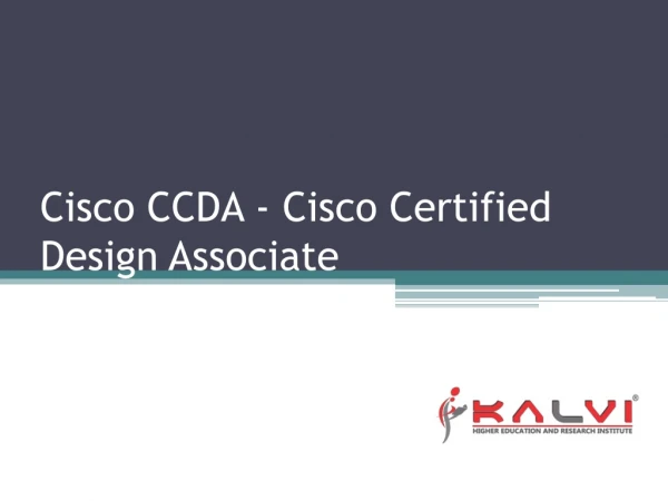 Cisco CCDA - Cisco Certified Design Associate