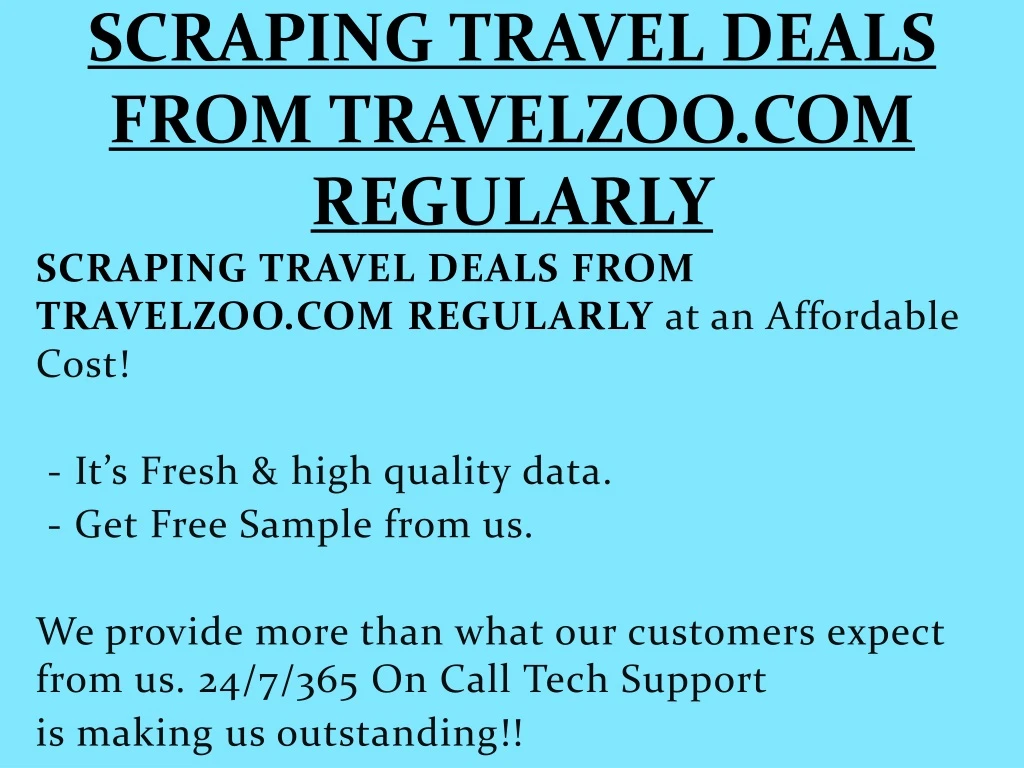 scraping travel deals from travelzoo com regularly