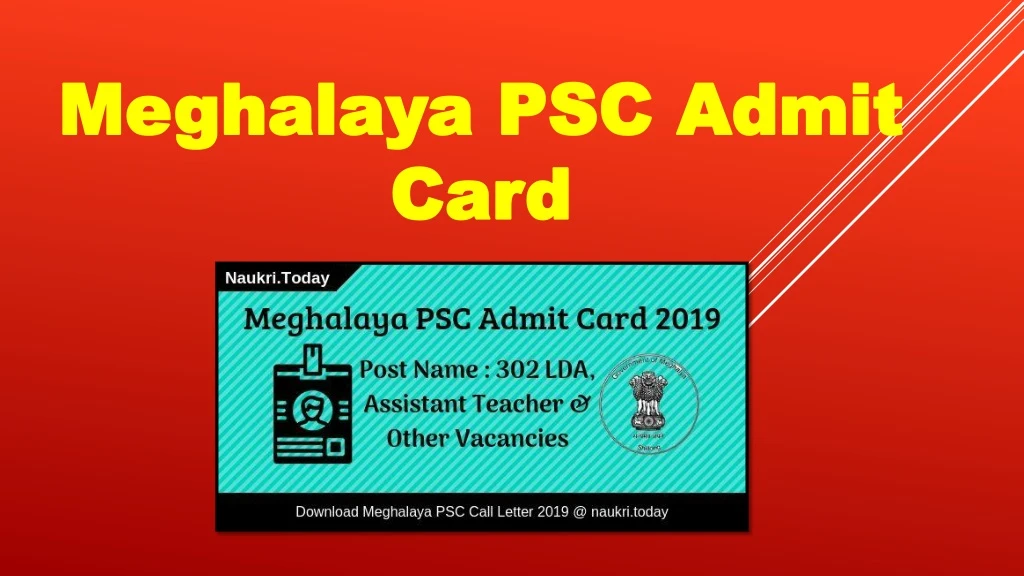 meghalaya psc admit card