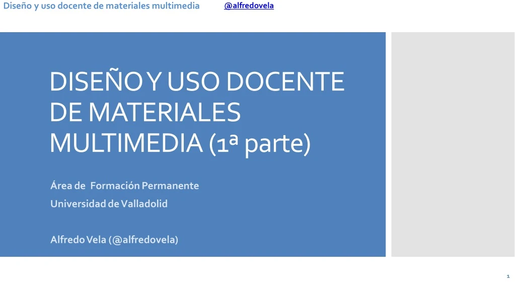 dise o y uso docente de materiales multimedia