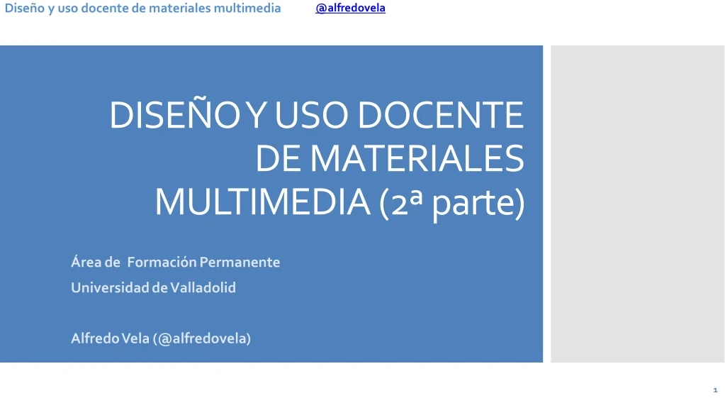 dise o y uso docente de materiales multimedia