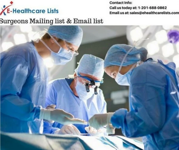 Surgeons Email List | Surgeon Mailing Addresses | Surgeon’s Email Database in USA