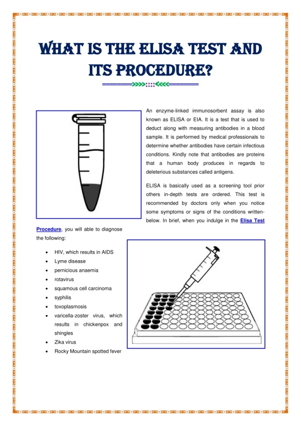 What Is The ELISA Test And Its Procedure?