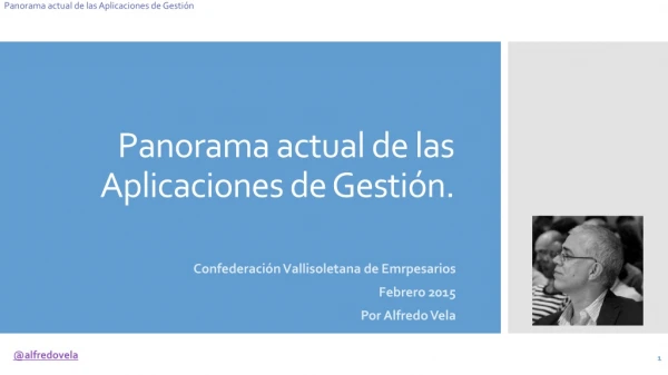 panorama actual de las aplicaciones de gesti n