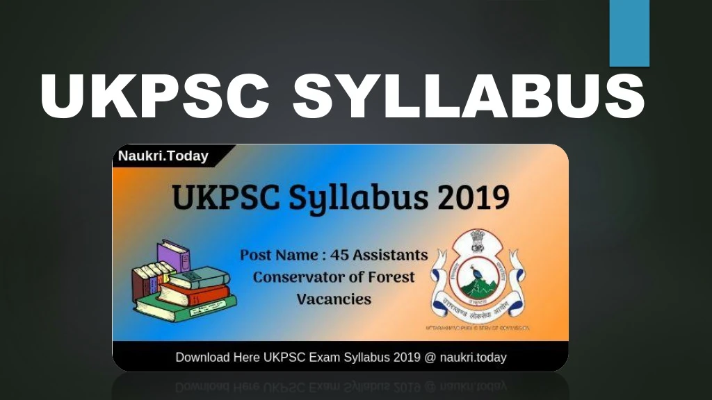 ukpsc syllabus