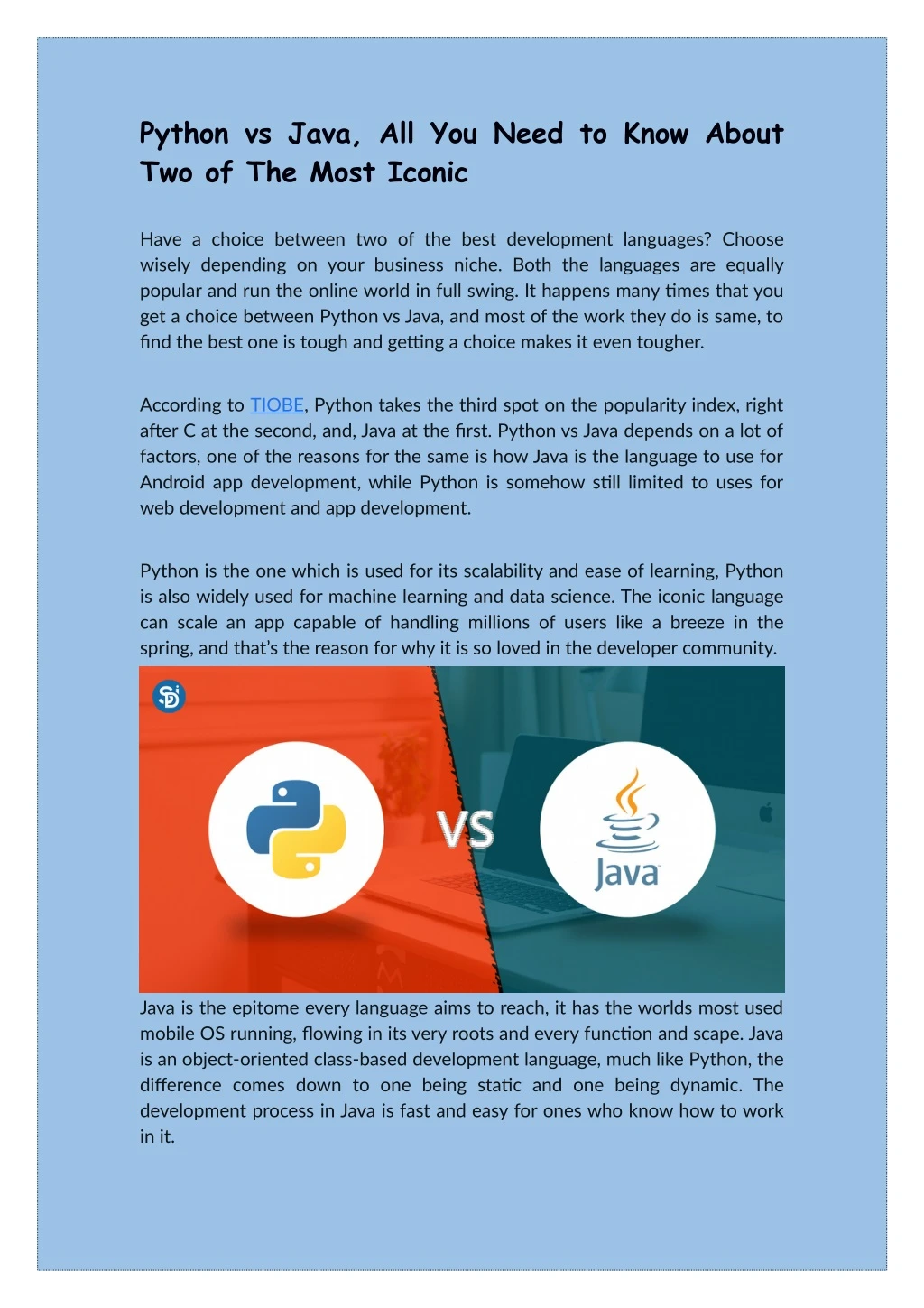 python vs java all you need to know about