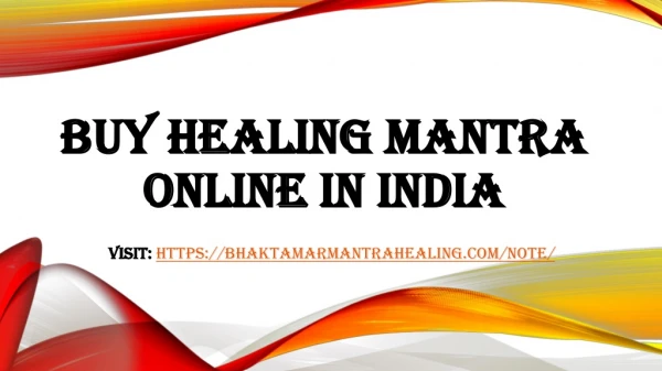 Buy healing Mantra online in India