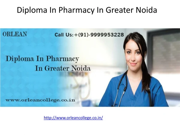 Diploma In Pharmacy In Greater Noida