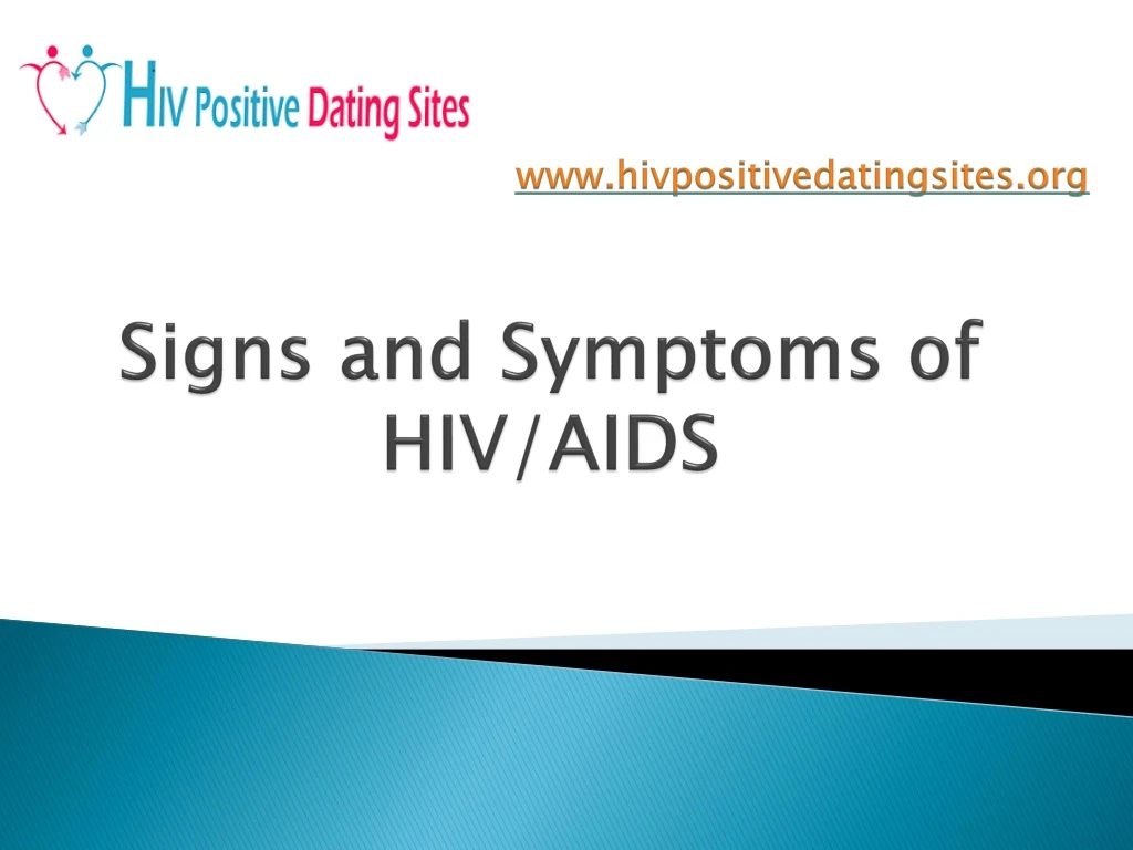 signs and symptoms of hiv aids