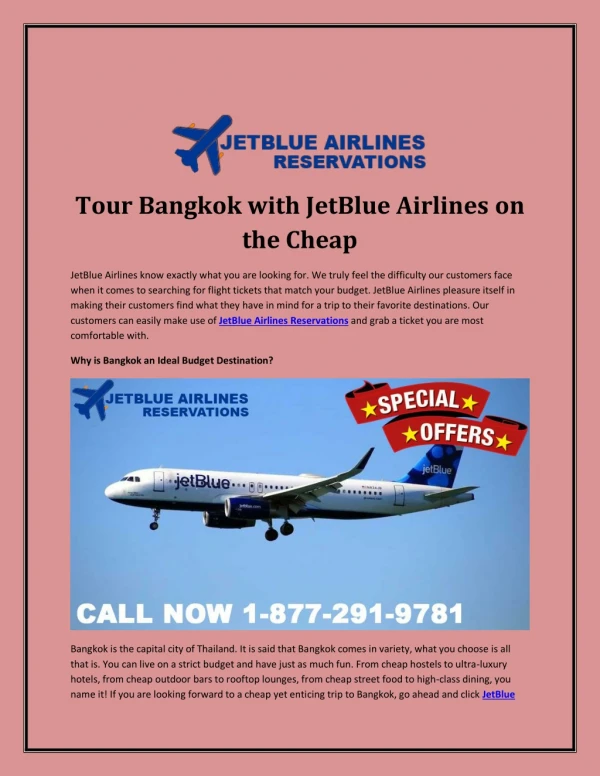 Tour Bangkok with JetBlue Airlines on the Cheap