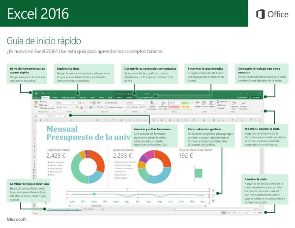 gu a de inicio r pido de microsoft excel 2016