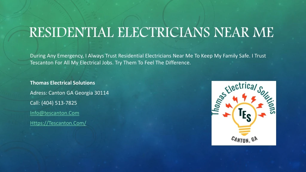 residential electricians near me