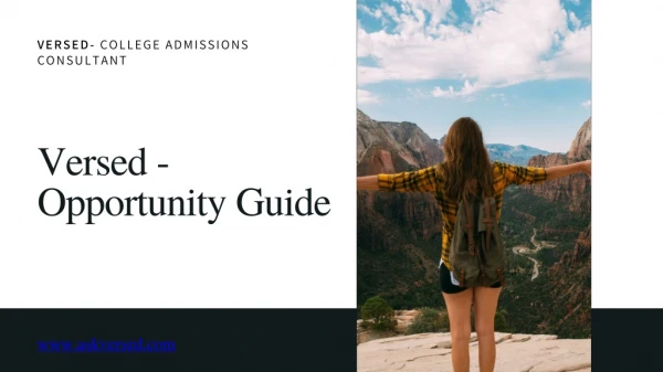 Versed - Opportunity Guide | College Admissions Consultant | Parent Advisor