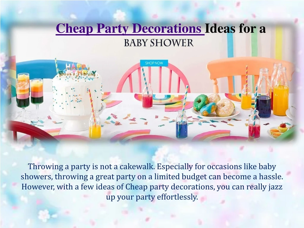 cheap party decorations ideas for a
