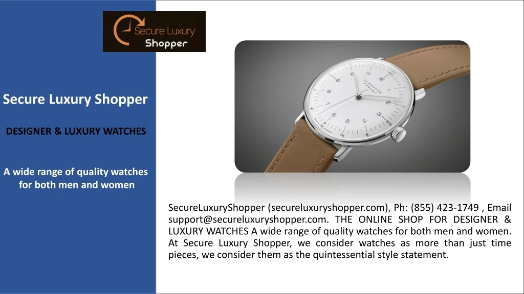 secure luxury shopper