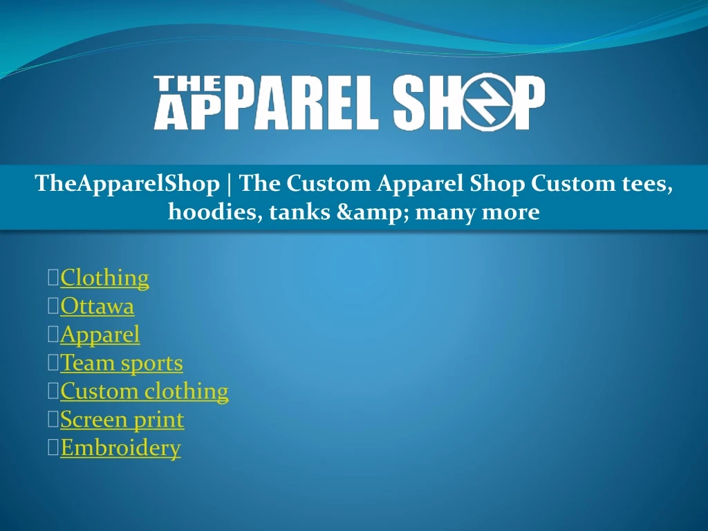 theapparelshop the custom apparel shop custom