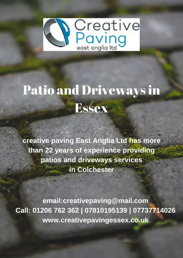 Patio and Driveways in Essex