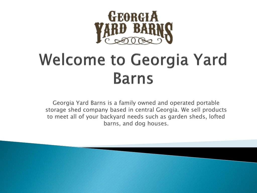 welcome to georgia yard barns