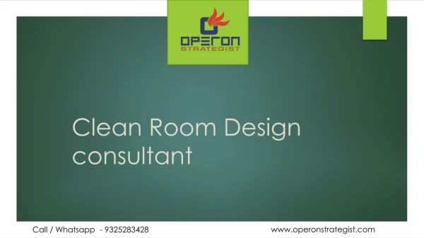 Clean Room Design consultant | operon strategist