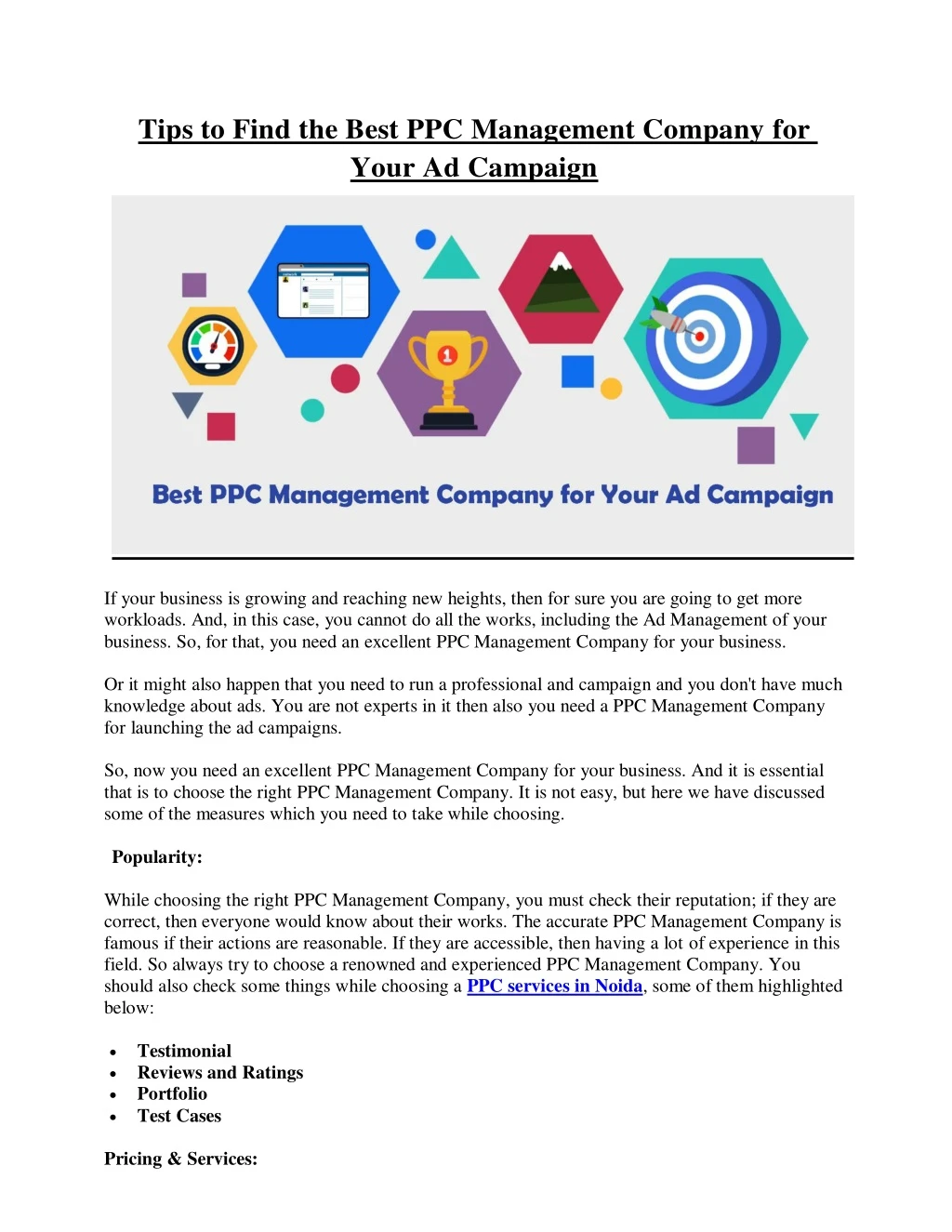 tips to find the best ppc management company