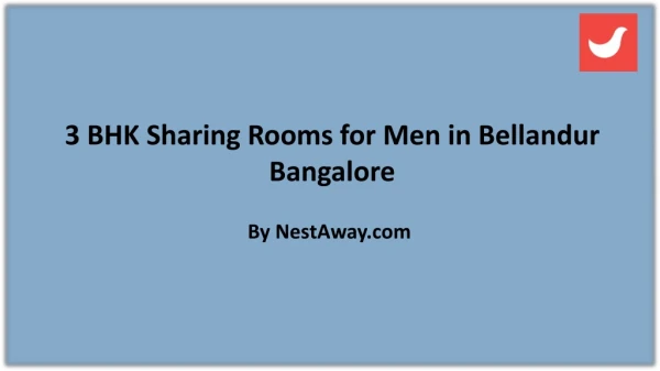 3 BHK Sharing Rooms in Bellandur, Bangalore
