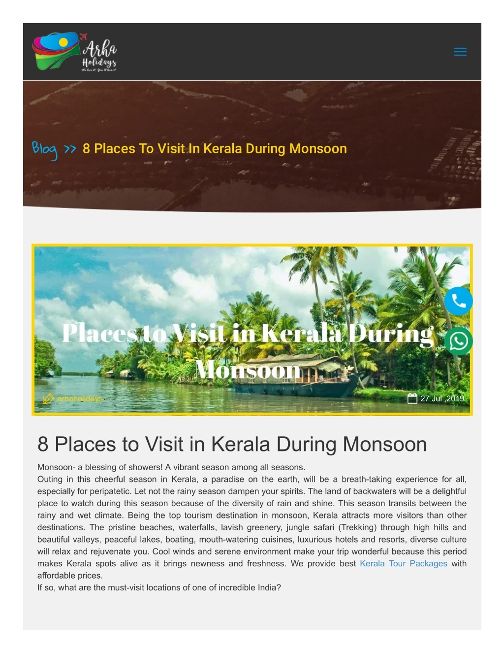 blog 8 places to visit in kerala during monsoon