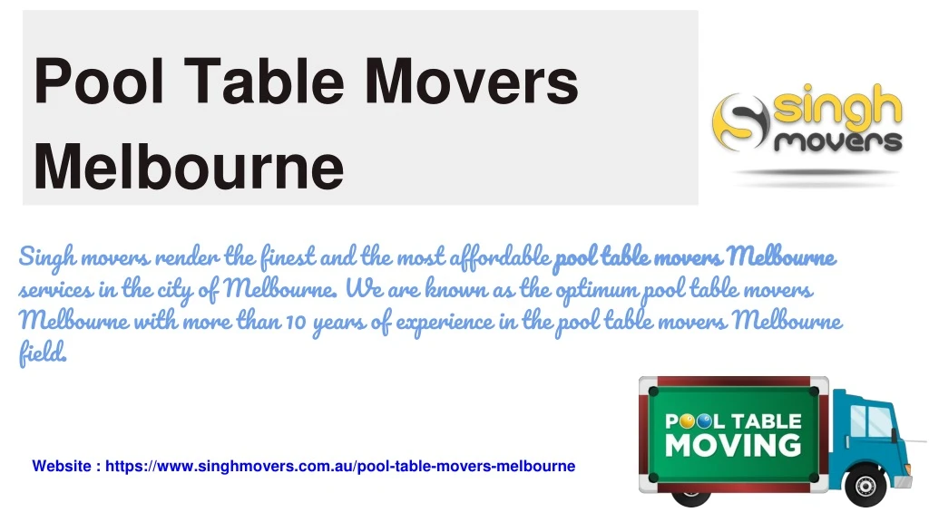 pool table movers melbourne