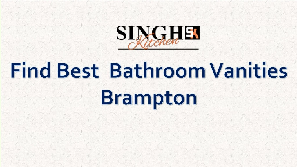 find best bathroom vanities brampton