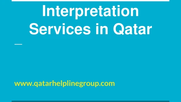 Interpretation services in Qatar