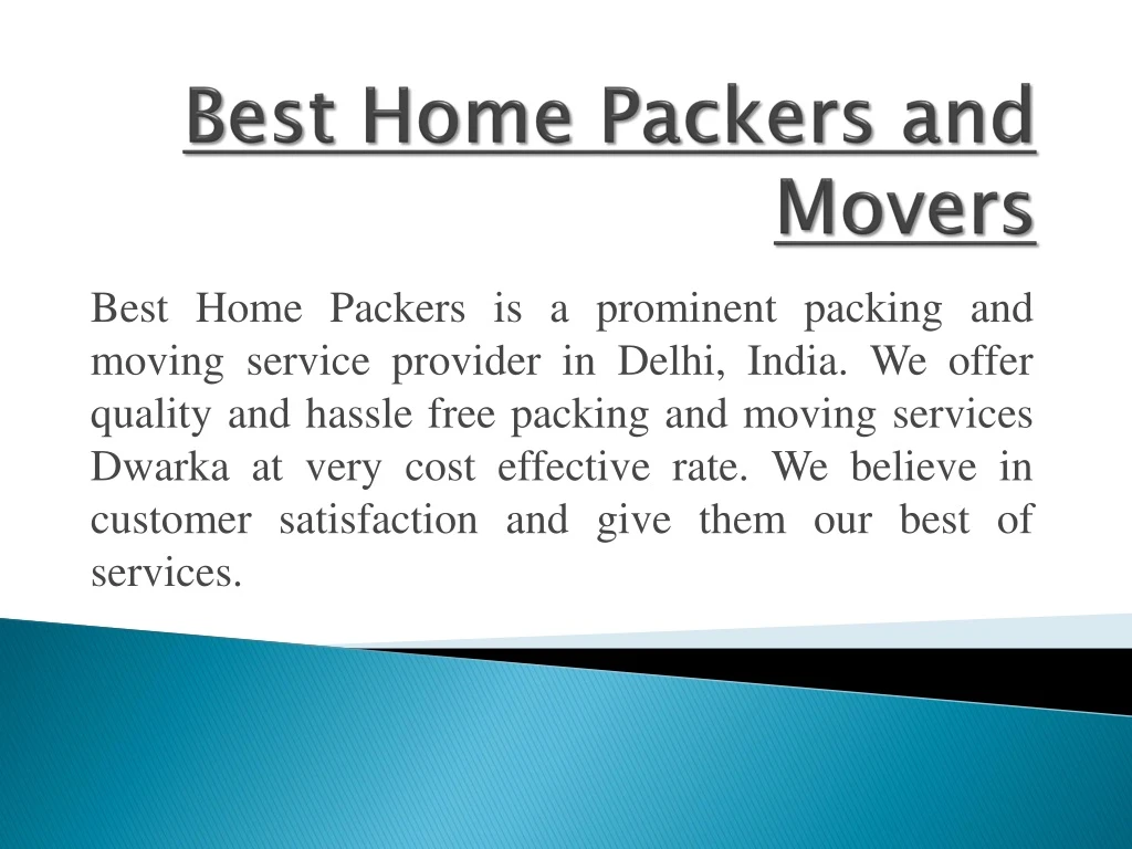 best home packers and movers