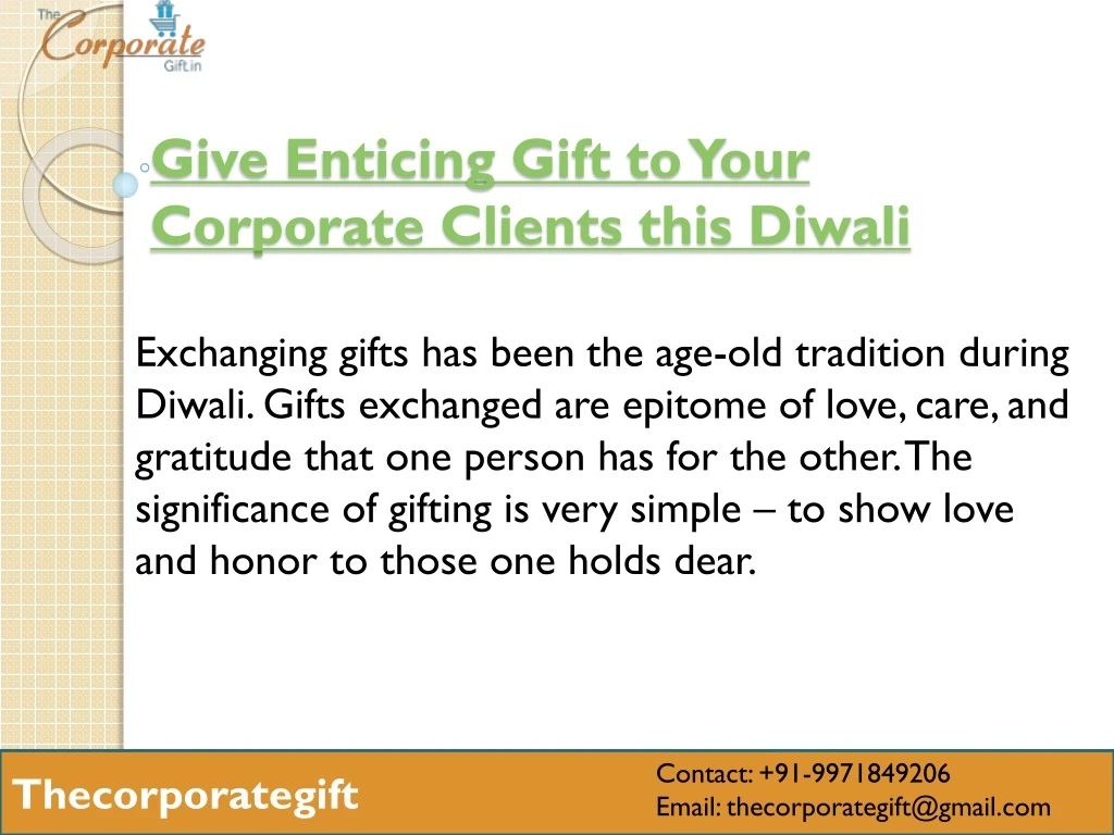 give enticing gift to your corporate clients this diwali