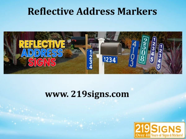 Reflective address markers
