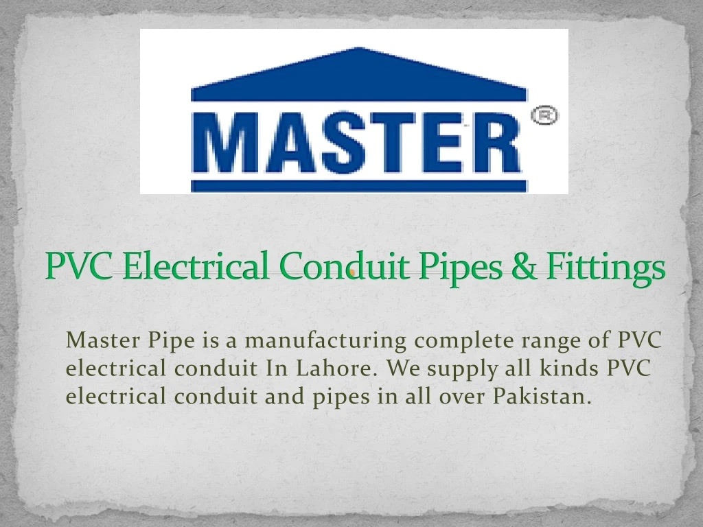 pvc electrical conduit pipes fittings